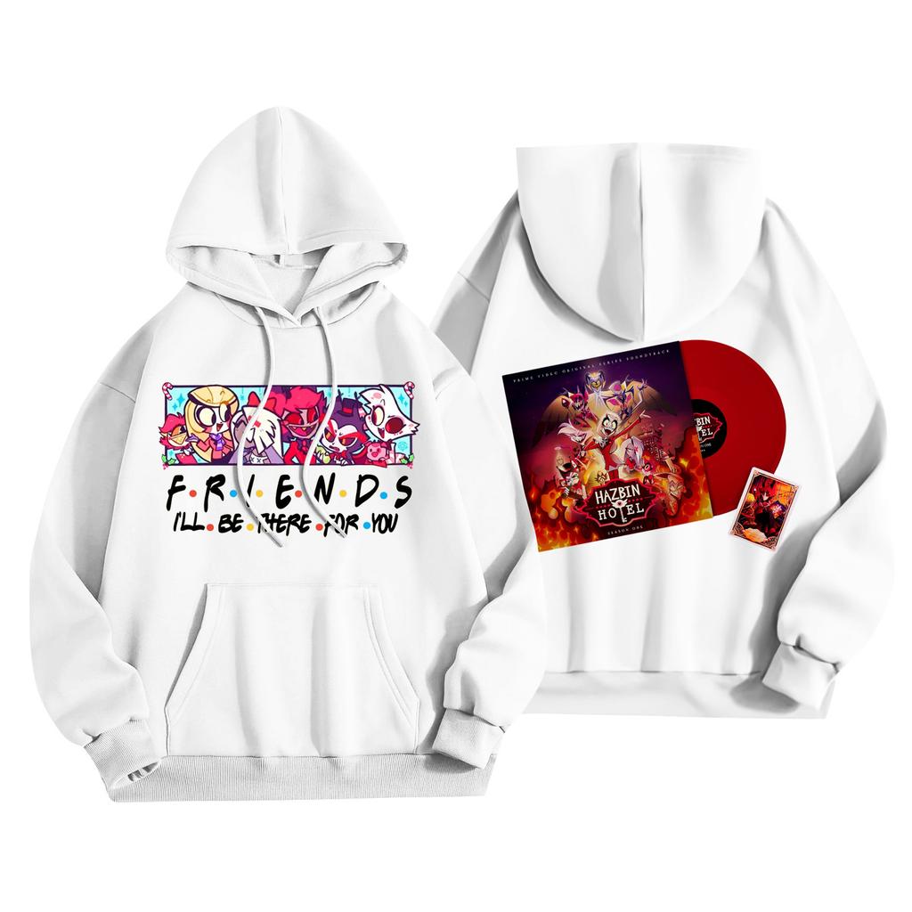 Unisex Fashion Lightweight Long Sleeve Pullover With Pockets Printed Hoodie