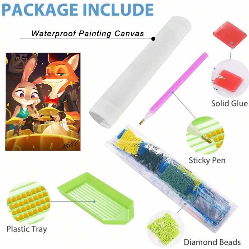 Disney Diamond Painting Full of Diamonds 5D Zootopia Character Art Home Decoration Creative Handicrafts