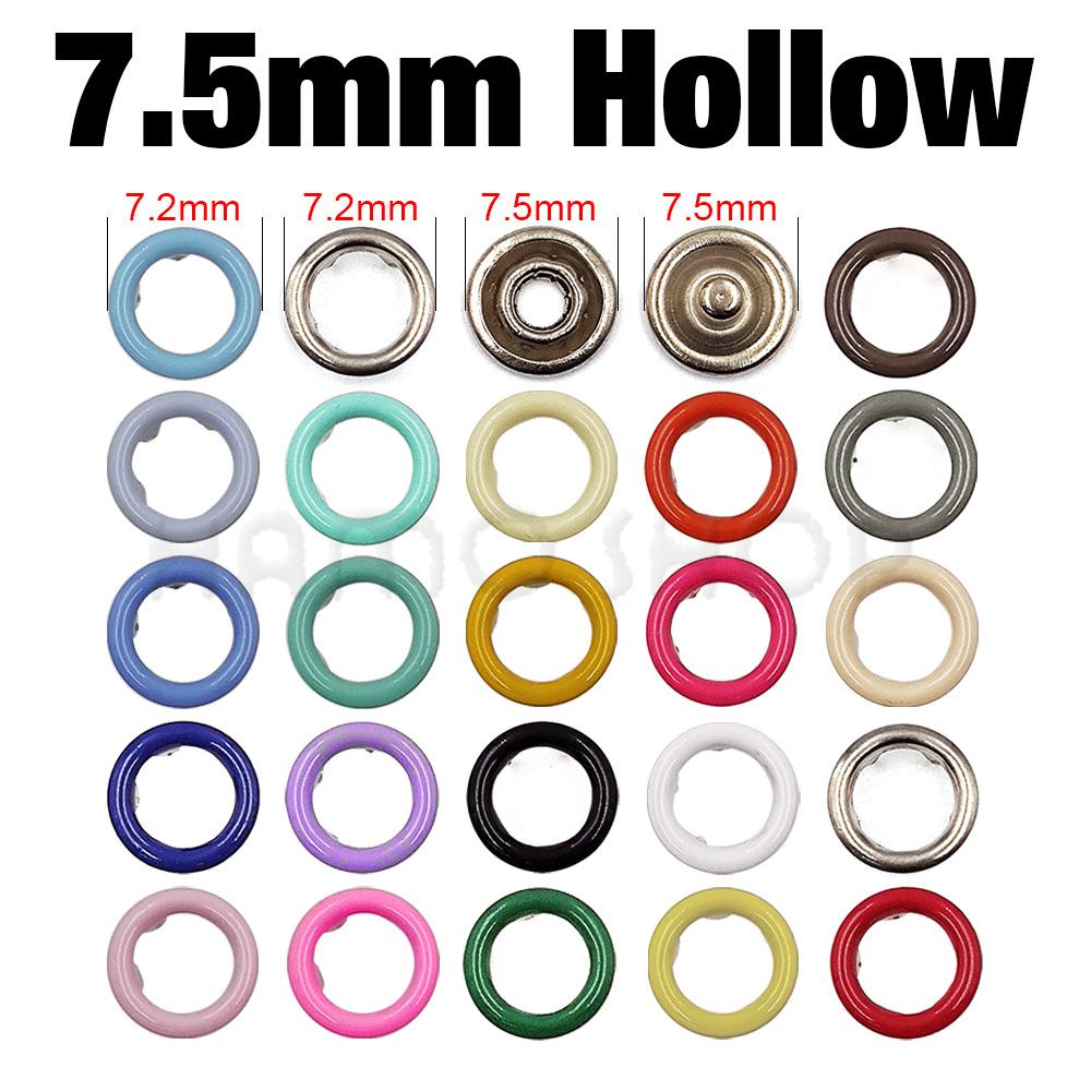 50-100Pcs Metal Prong Snap Button Hollow/Solid Press Prong Ring Button Studs Fasteners For Clothes Garment Sewing Bags Shoes