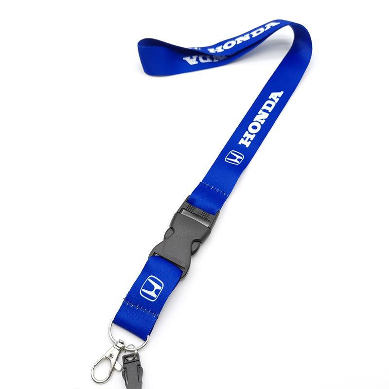 AAAHT1 For Honda Civic Fit Accord CRV Motorrad Lanyard Nylon Printing Emblem Style Black White Keychain Motorcycle Accessories Gadget