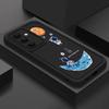 Cartoon Astronaut Pattern Matte TPU Case For Samsung S25 Edge S24 FE S23 Ultra S22 A56 A36 A26 A16 A15 A55 A35 Soft Shockproof Anti-Fall Phone Cover