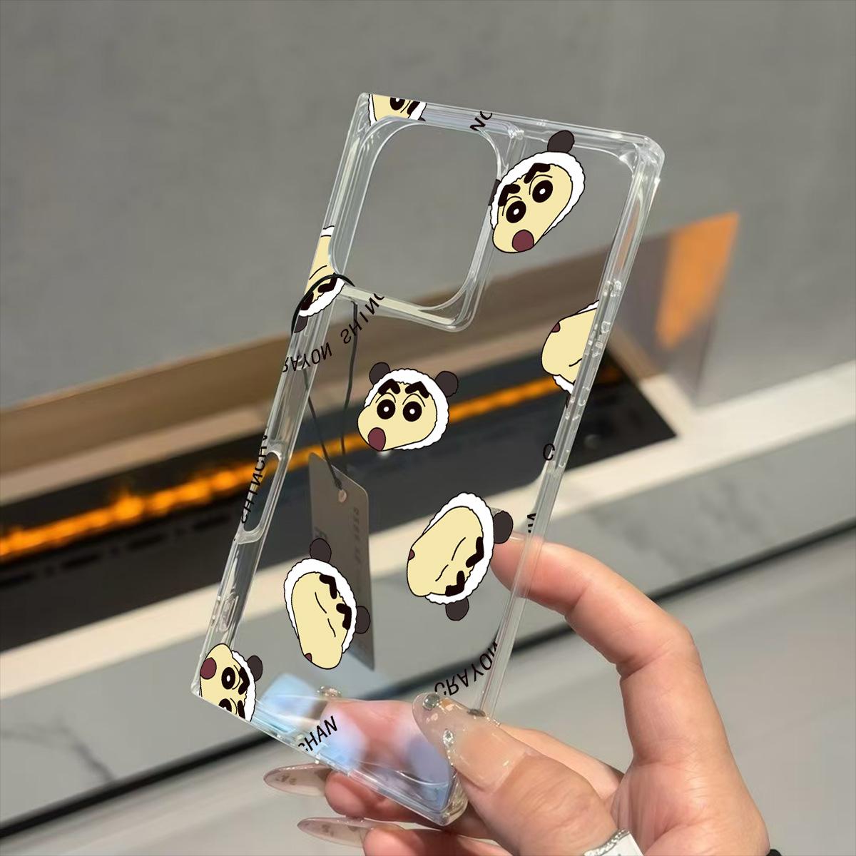 

Clear Square Back Tube Case Protection For iPhone 12 15 Plus 13 11 16 ProMax 14 Pro Max Anti-Oxygen,Multiple Crayon Shinchans Pattern Casing iphone 16