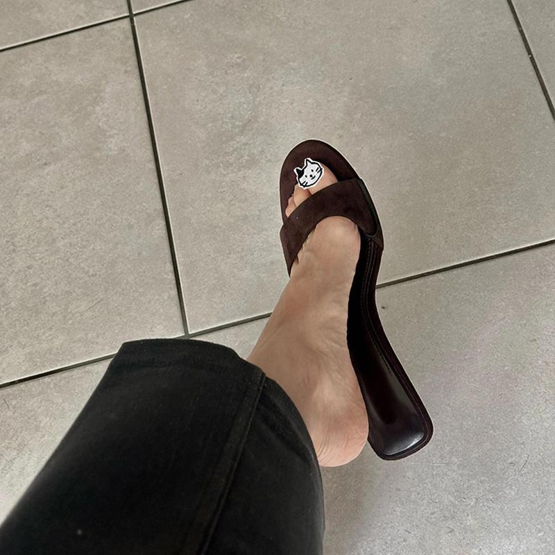Designer Summer Women's Fashion Open Toe Slippers Elegant Wedges Heel Slides Ladies Evening Party Shoes