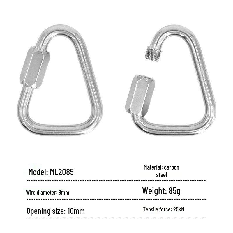Bougainvillea Stainless Steel Safety Carabiner Lock Climbing Connector Standard