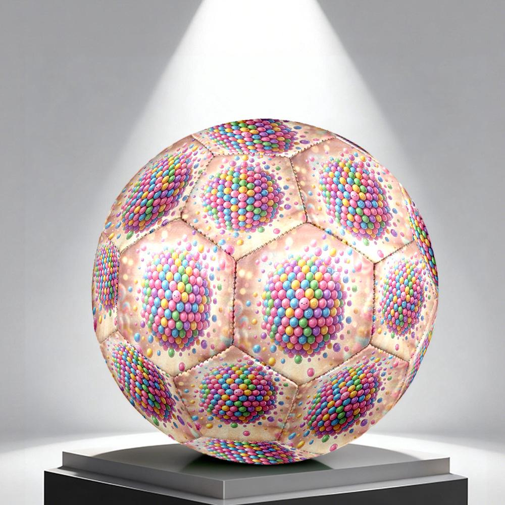 1pc Candy Ball Themed Soccer Ball, Size 5, Lightweight PVC Material, Outdoor Training Soccer Ball Gift. Q62235