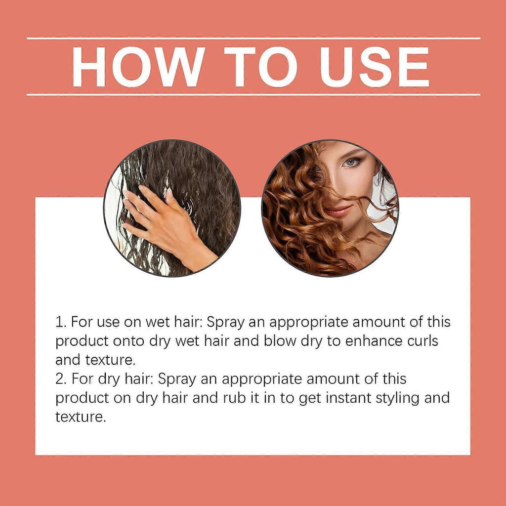 Hoegoa Sea Salt Hair Styling Spray, Sea Salt Elastic Curl For Easy Styling And Stylish Curls