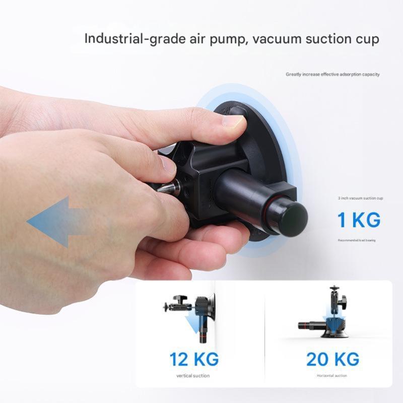 3Inch Extension Vacuum Suction Cup Mount For Action Camera Aluminum Holder With 20KG Load Capacity