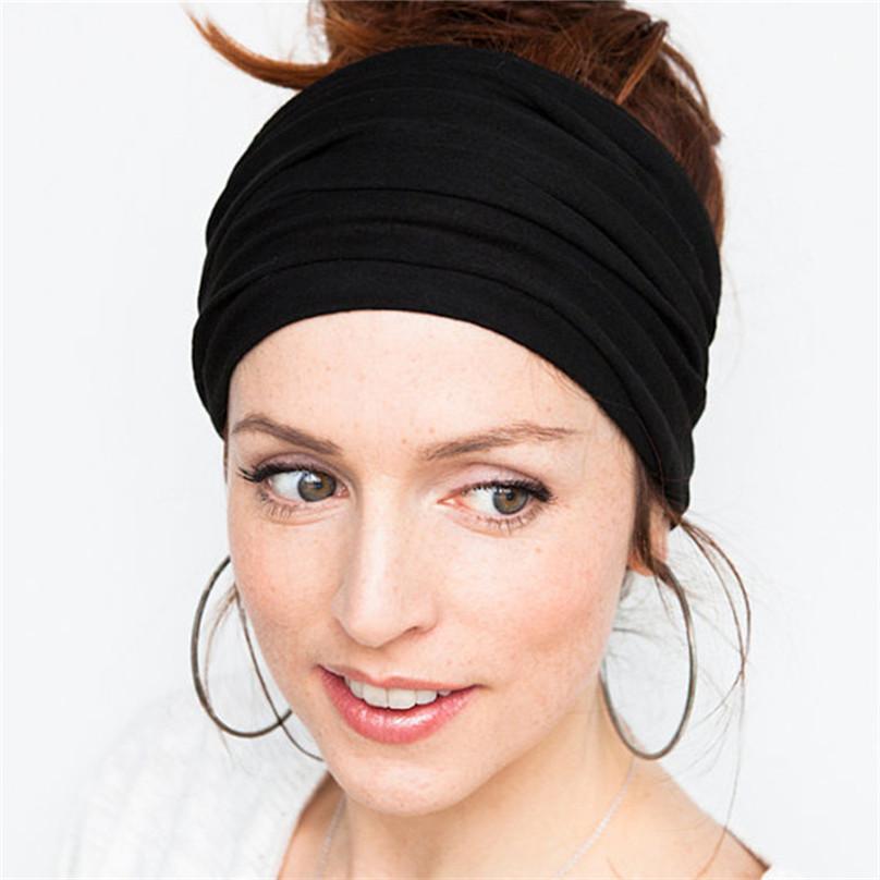 Fashion Sexy Women's Yoga Sports Wide Hairband Elastic Boho Wristband Girls Running Gym Headwrap