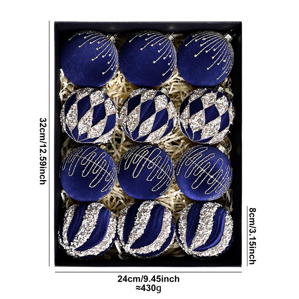 Decorative Christmas Balls Festive Ornaments Holiday Displays Decorative Tree Balls Set Accessory Vibrant Colors
