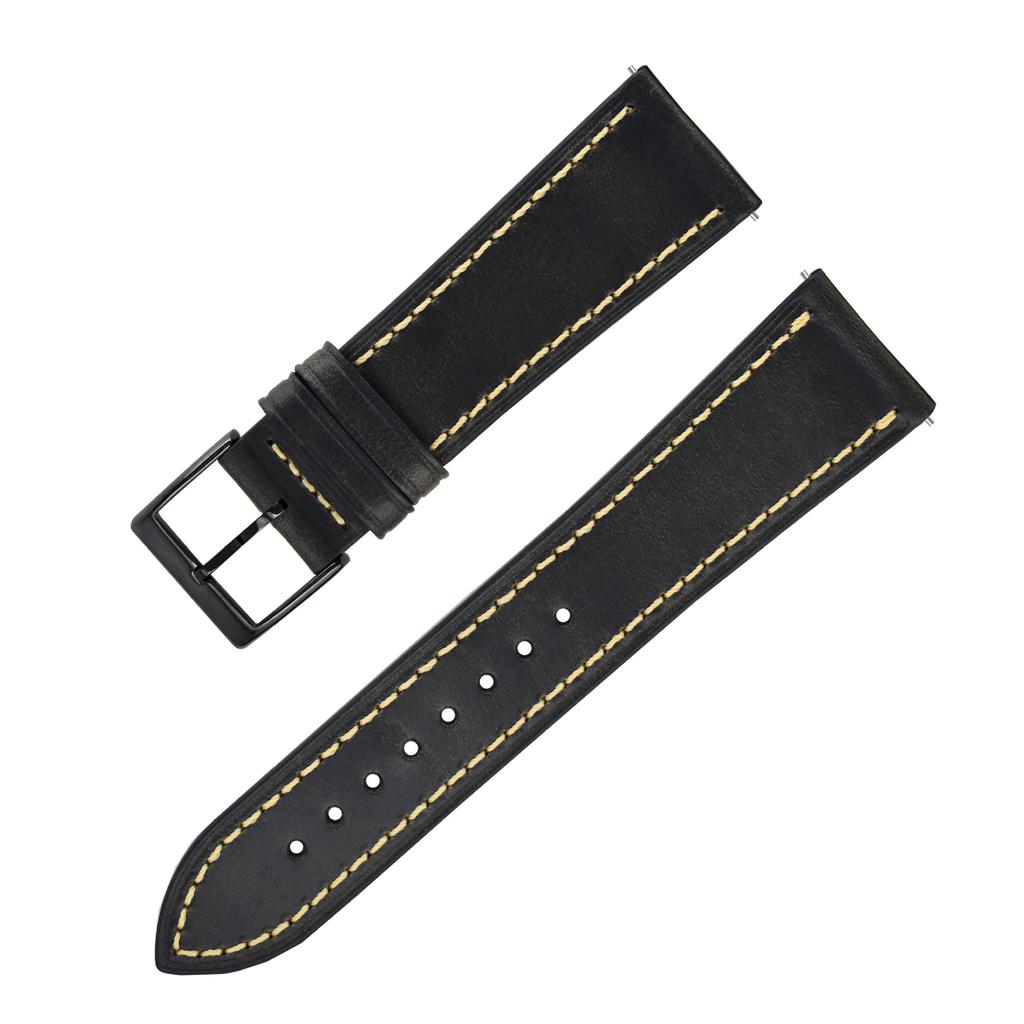 Applicable To Samsung Gears3Ticwatch Huami Watch Moto360 Thin Real Cowhide Watch Quick Release Strap