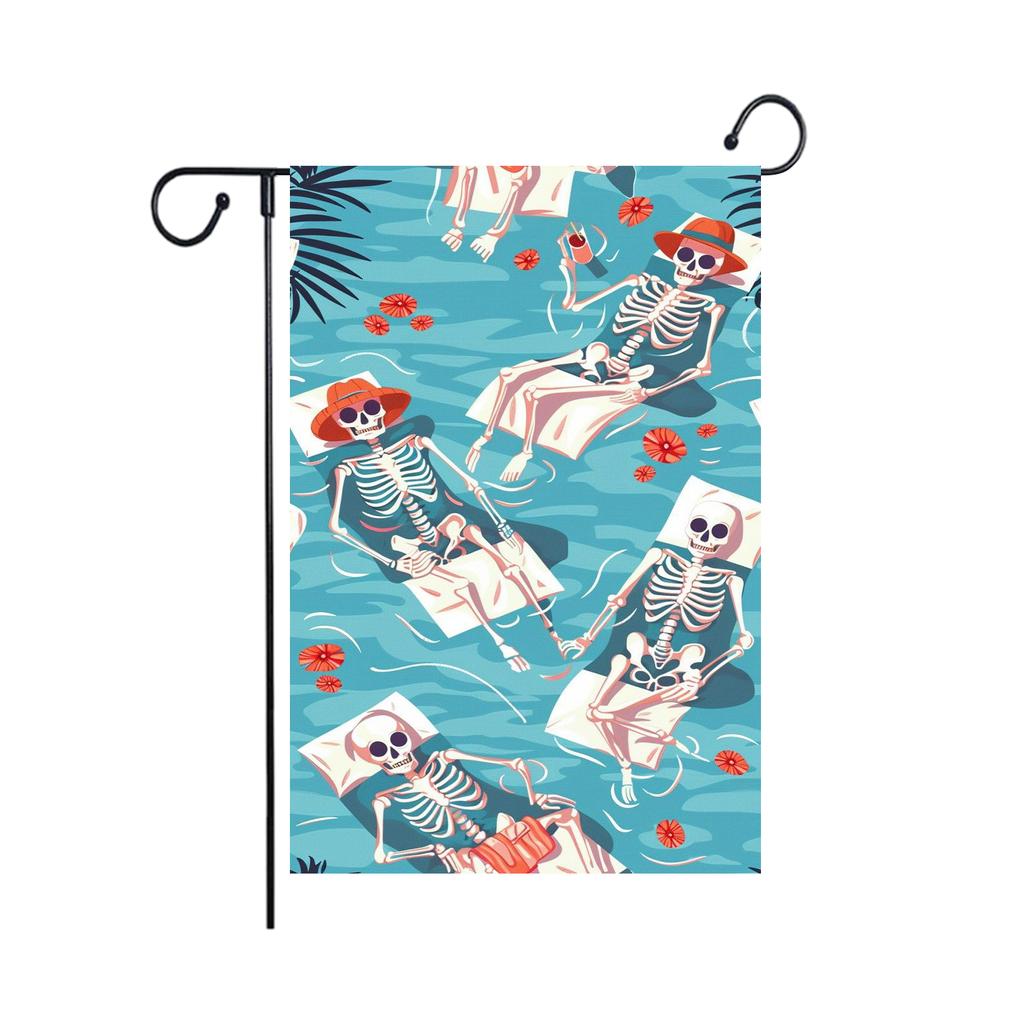 Garden Flag with Straight Line Design for Outdoor Home Decor
