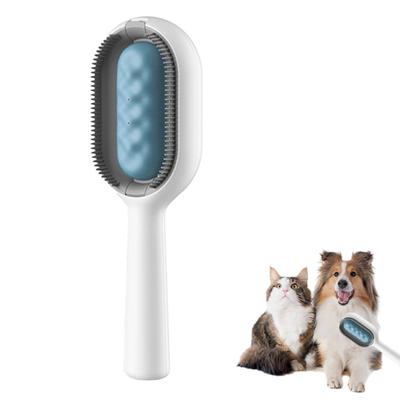 Pet Water Brush Cat Wet Cleaning Grooming Brush with Water Tank Silicone Bristles Pet Hair Removal Bath Brush for Cats Dogs
