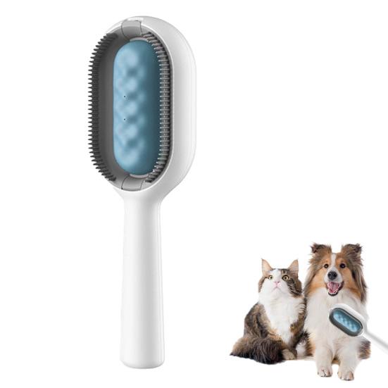 Cepillo de Agua para Mascotas Cepillo de Aseo para Limpieza Húmeda de Gatos con Depósito de Agua Cerdas de Silicona Eliminación de Pelo de Mascotas Cepillo de Baño para Gatos Perros