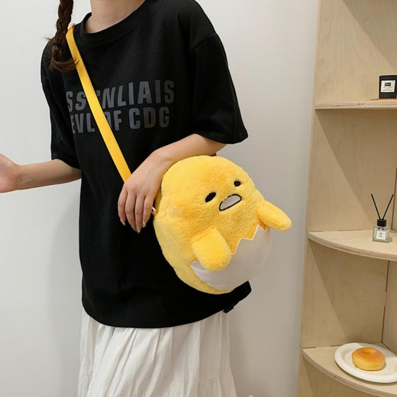 Anime Tasche Gudetama Serie Kawaii Cartoon Rucksack Faules Ei Umhängetasche Niedliche Mode Puppe Geburtstagsgeschenk