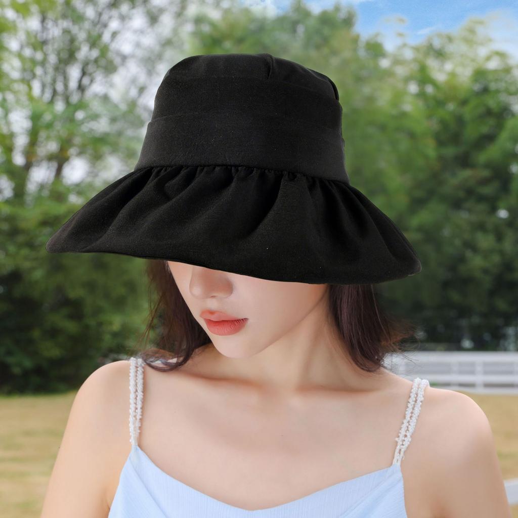 New Bucket Hat Women's Summer Sun Hat Elegant Fashion Sun Hat Outdoor Travel Beach Hat Bow