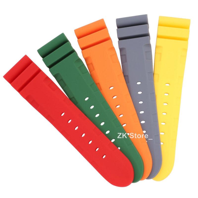 Silikonarmbänder für Panerai 22mm 24mm Uhrenarmband Ersatz Universal Correa Reloj Herrenarmband Gummi Sport Uhrenarmband