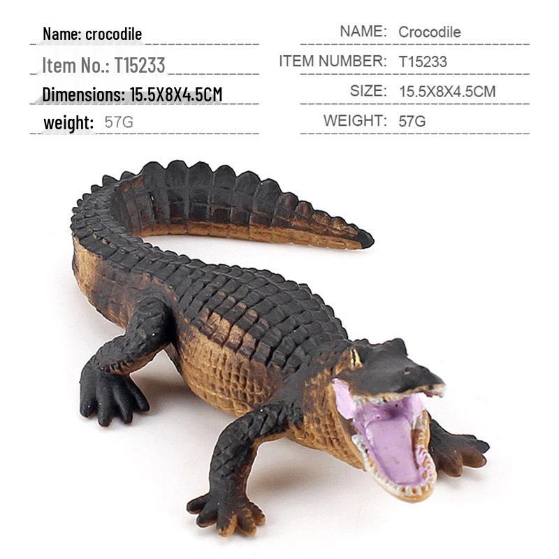 Crocodile Model Set: Small Static Display Reptile Toys