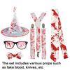 Splattered Blood Glasses Halloween Pointed Hat Bloody Gloves Stockings Decorative Glasses Halloween Costume Accessories