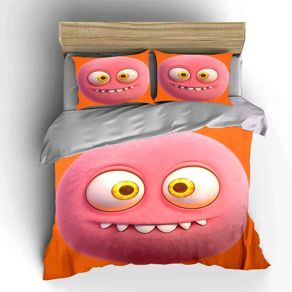"Cartoon Plush Decorations Set" Soft Comfortable Duvet Cover Bedding Set Included 1*Duvet Cover & 2*Pillowcases gift