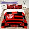 CR Flamengo Pattern Bedding Uilt Set Uilt Cover Pillowcase Home Decoration Birthday Gift (1 * Duvet Cover + 2 * Pillowcase Without Core)