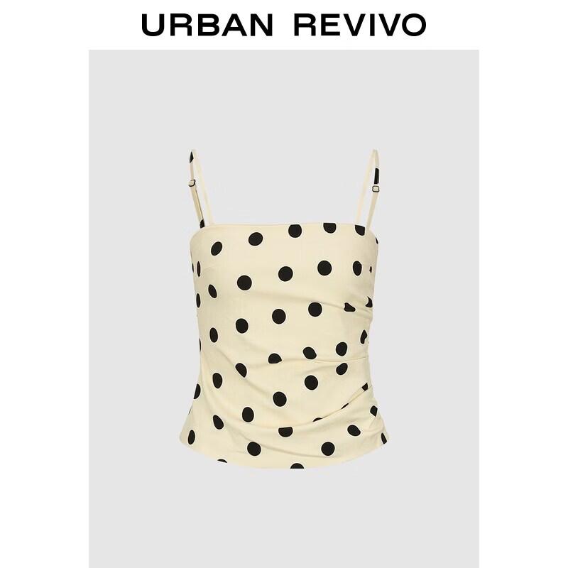 UR 2026 Women s Pastel Polka Dot Pleated Camisole S