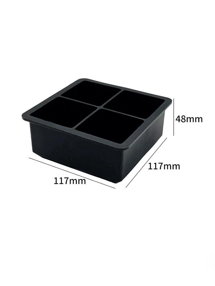 Square Tray Mold DIY Ice Maker Ice Cube Tray 4/6/8/15 Grid Big Ice Tray Mold Giant Jumbo Large Food Grade Silicone Ice Cube