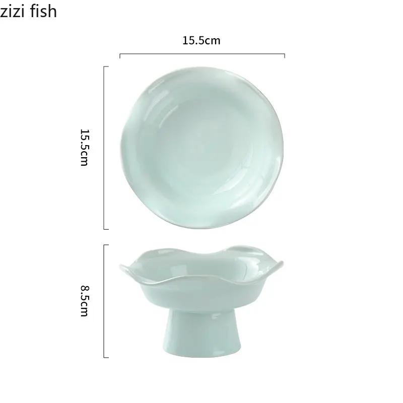 Ceramic Dinner Plates Sashimi Sushi Plate Cake Stands Artistic Conception Restaurant Solid Color Tableware Snack Dessert Dishes