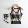 Women's Fashion With Chest Pad Striped Short Small Vest Outside Sleeveless Camisole Bottoming Tops
