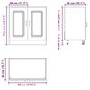 VidaXL Meuble bas pour évier Kalmar noir 80x46x81,5 cm bois ingénierie 853448