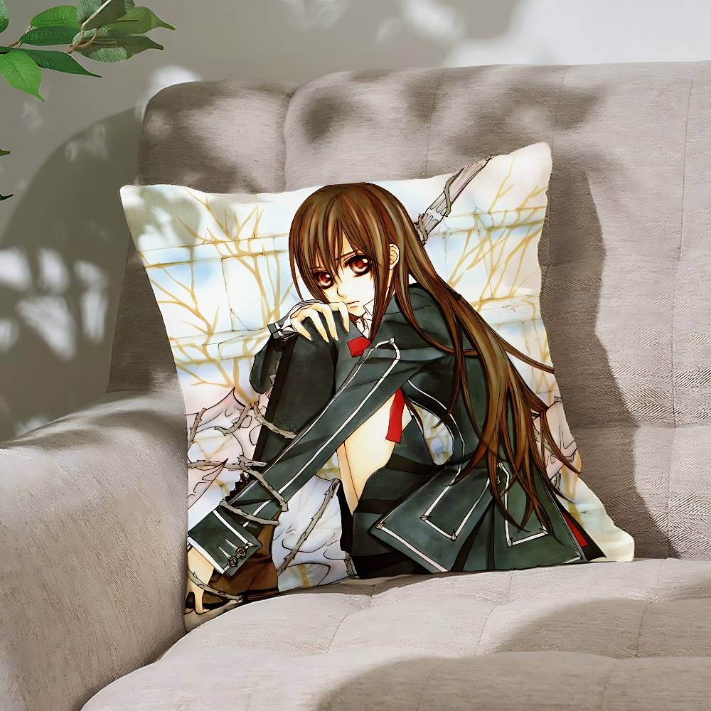 Vampire Knight Anime Kissenbezug Überwurf-Kissenbezug Nordischer Vintage-Stil Kissenbezüge Zuhause Wohnzimmer Sofa Couch Sitz
