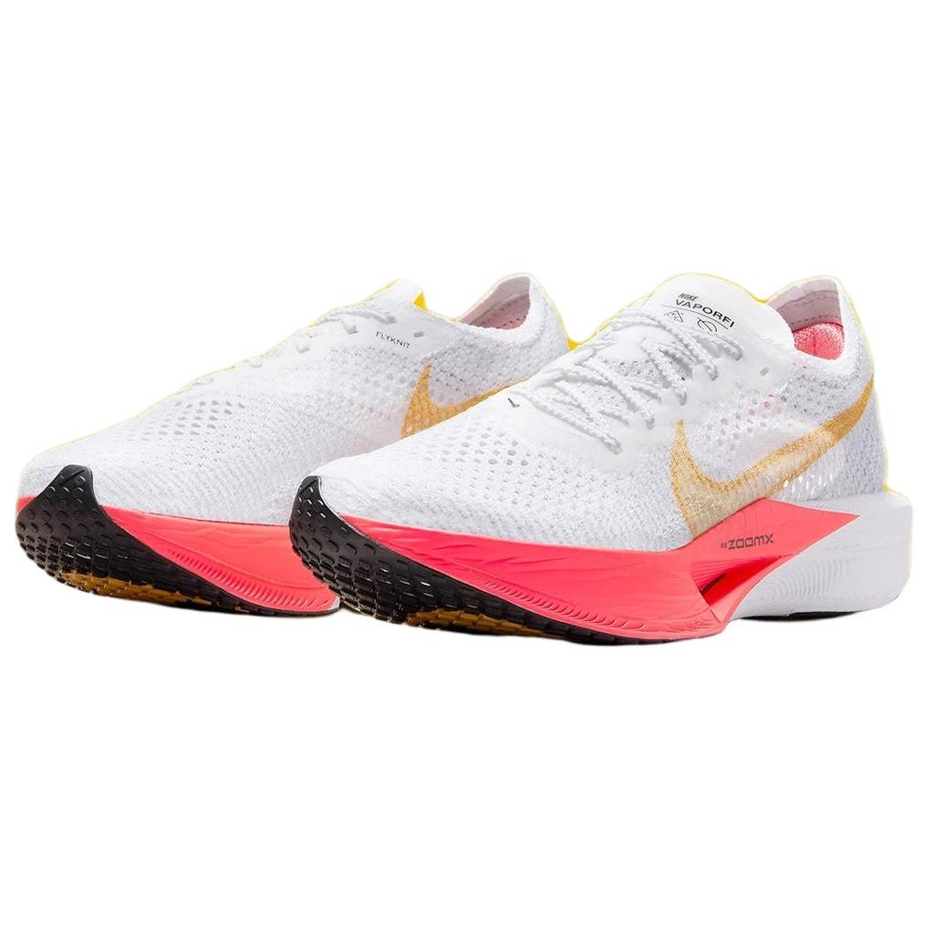 Nike  ZoomX VaporFly Next% 3 White Sea Coral Women Sneakers Pure-Platinum Topaz-Gold DV4130-101