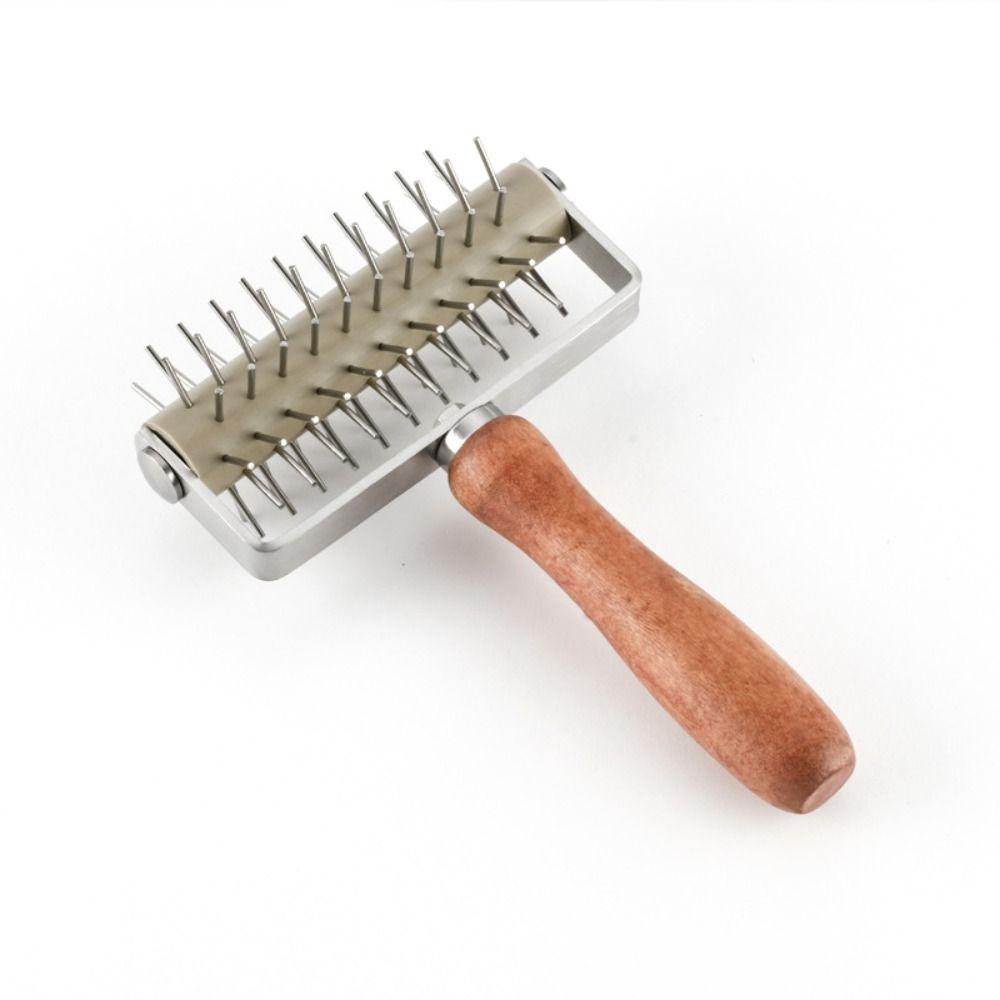 Pie Stainless Steel Homemade Baking Tool Wheel Dough Roller Pizza Docker