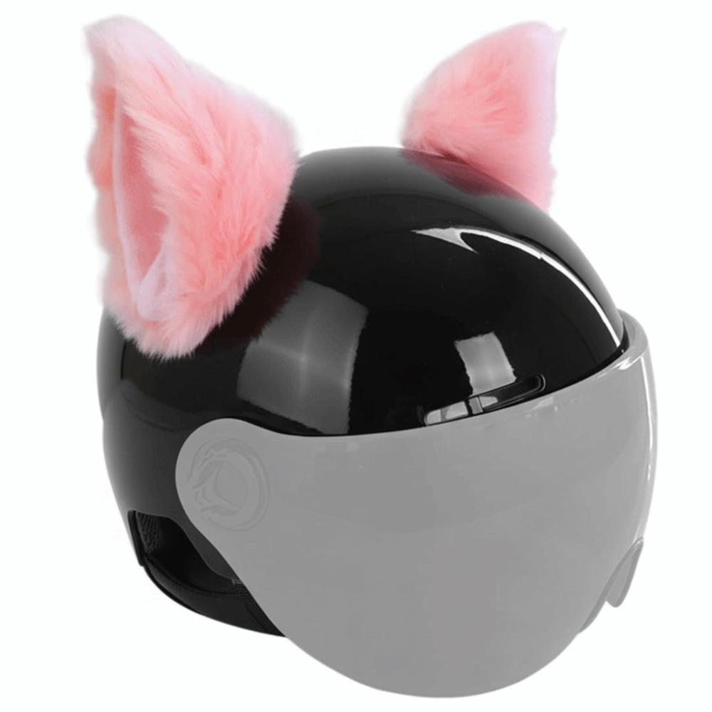 2Pcs Pink Helmet Accessories Plush Cat Ears for Helmet Motorcycle Helmet Plush Ears  Outdoor Sports