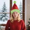 Fluorescent Green Santa Hat Glow-in-The-Dark Christmas Party Hat for Adults Kids Festive Holiday Photo Prop