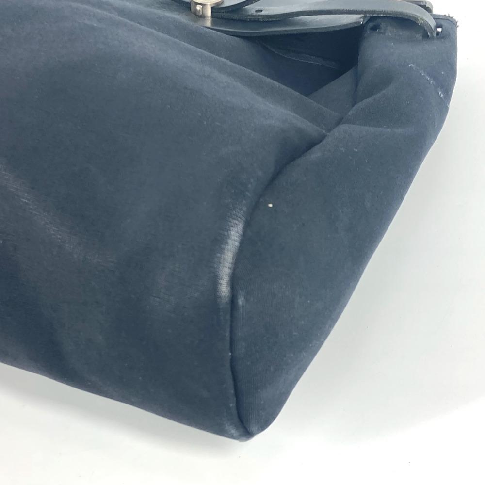 HERMES Herbag ad PM Handbag Tote Bag Hand Bag Leather/Canvas Black