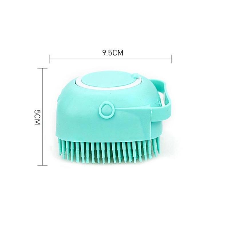 Cat Dog Pet Bath Brush Shampoo Massage Brush Puppy Cat Massage Comb Grooming Brush Soft Silicone Scrubber Shower Brushes Pet Accessories Cleaning