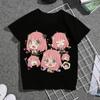 Vasaras Jauks Anime Spiegu Ģimene Multfilmu Pusaudžu Tops T-krekls Meitenēm un Zēniem Ikdienas Brīvs O-veida kakla īsām piedurknēm Bērnu Krāsains T-krekls