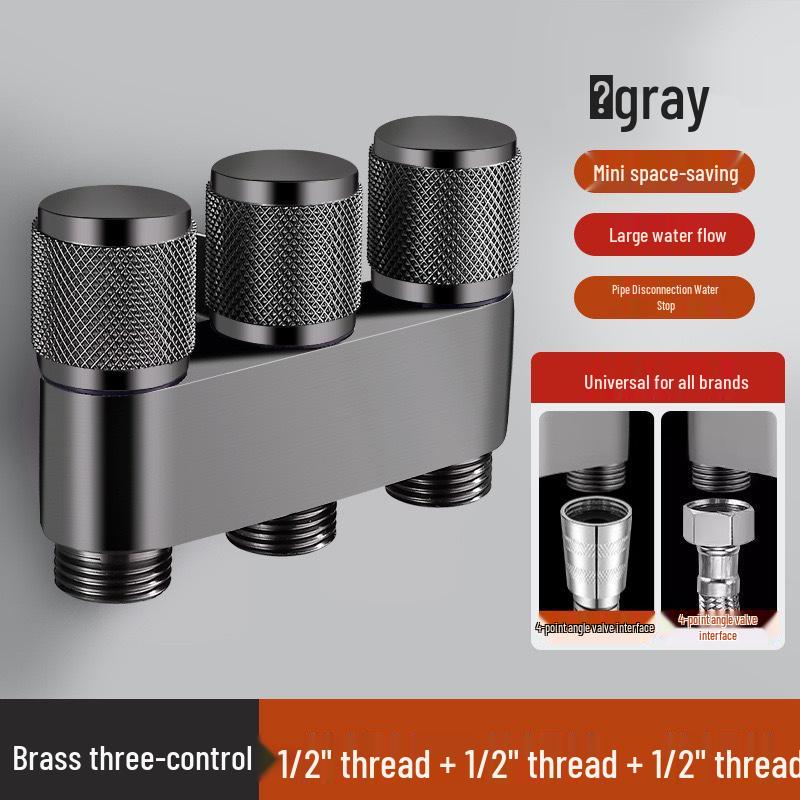 Multi-Port Angle Valve: Three-Way Faucet Diverter for Washing Machine