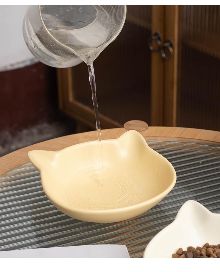 1pc Cat Bowl Ceramic Canned Plate Dish Cat Food Bowl Rice Bowl Anti knock Cat Drinking Bowl Dog Bowl Food Bowl