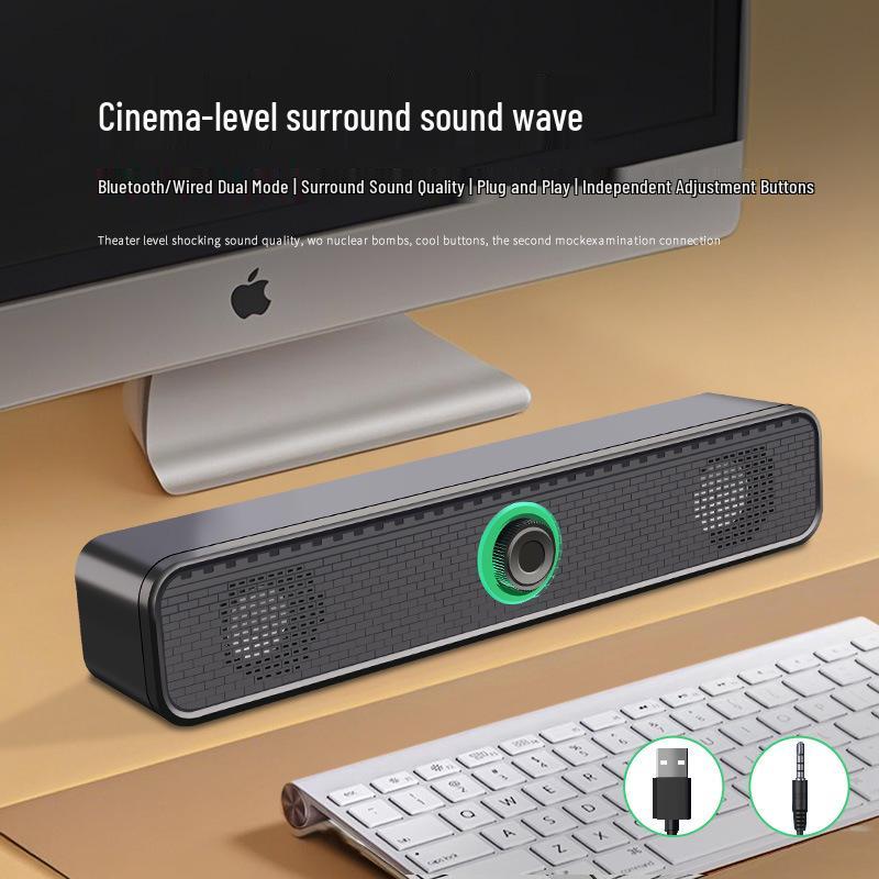 

Cross 350TS Portable Bluetooth Speaker: USB Wired Soundbar with Bass for Phones and Laptops