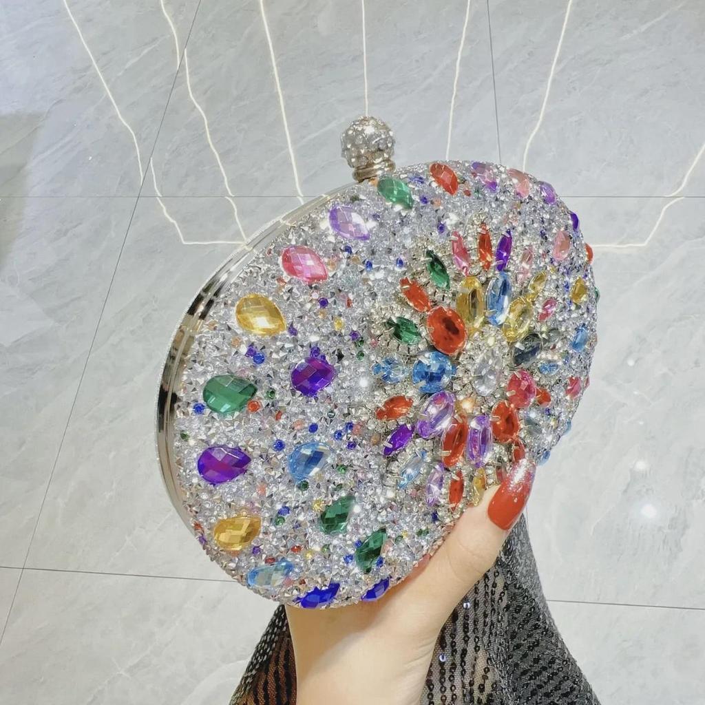 Europäische und amerikanische Retro-Clutch mit Diamanten: Elegante Prinzessinnen-Handtasche für Bar, KTV-Party oder Abendessen.