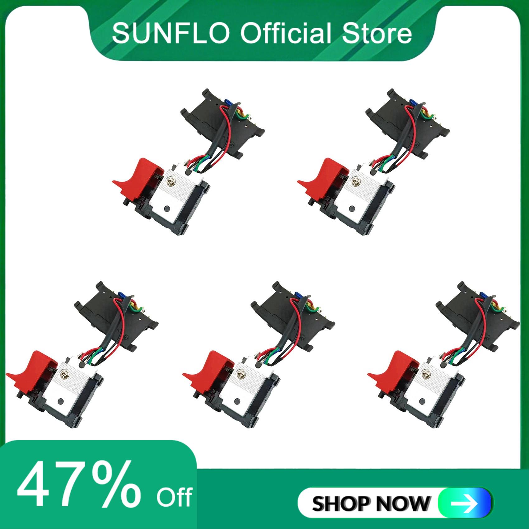 

SUNFLO 5X Switch For GSB180-LI GSR18V-190 GSR180-LI 2607202330 Charge Drill Power Tool Accessories Electric Tools Part чорний