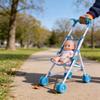Passeggino Pieghevole Realistico per Bambole da 10 Pollici, Giocattolo Interattivo a Spinta per Bambini per lo Sviluppo Precoce, Gadget per Feste