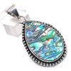 Abalone Shell Gemstone 925 Sterling Silver Jewelry Pendant 2.13"