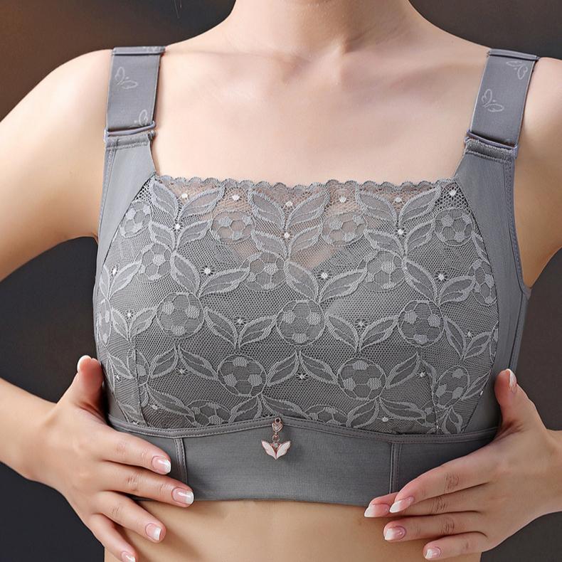 Large Size Lingerie for Women Slim Fit Full Cup Strapless Gathered Bra Top Support Breathable Adjustable Bra