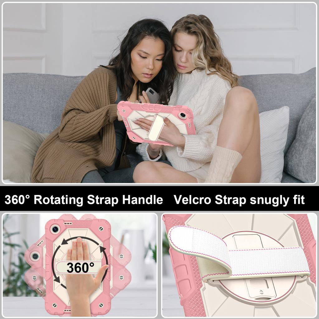 For Poco Pad C1 Redmi Pad 2 9.7" Case 360 Rotation Handle Hand Ring Kickstand Tablet Protective Cover Shoulder Strap
