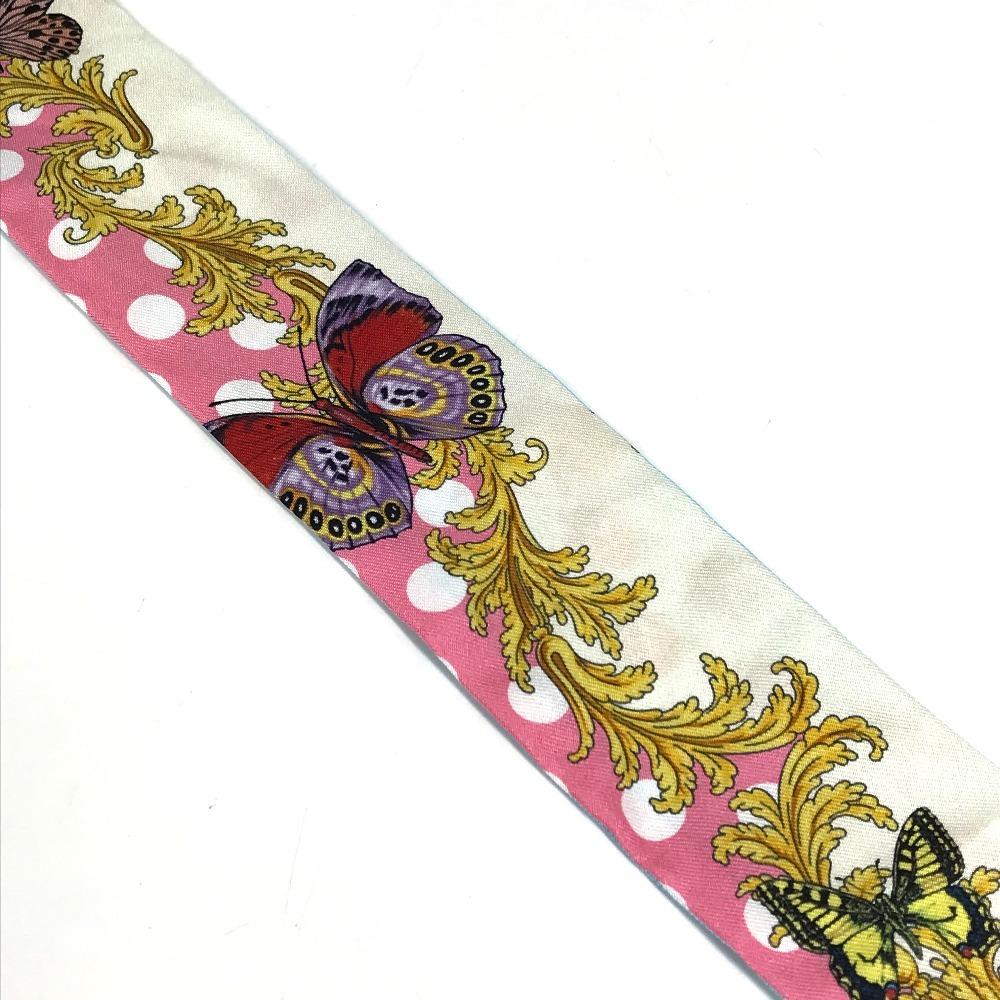 Versace Dua Lipa Butterfly Logo Ladybug BandeauScarf Scarf Silk Multicolore
