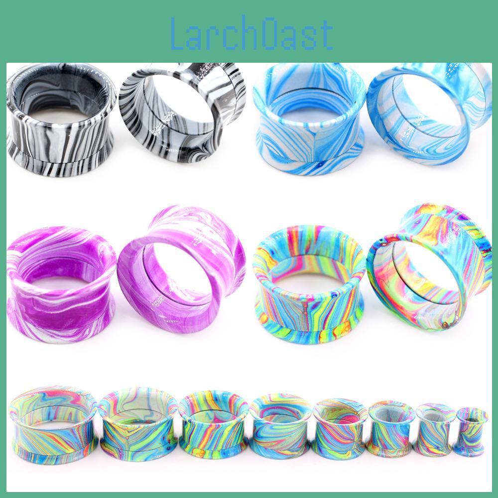 2pcs Baking Alisouy Stainless Paint Steel Screw Ear Flesh Tunnel Plugs Expander Stretcher Double Flared Gauge Piercing Jewelry