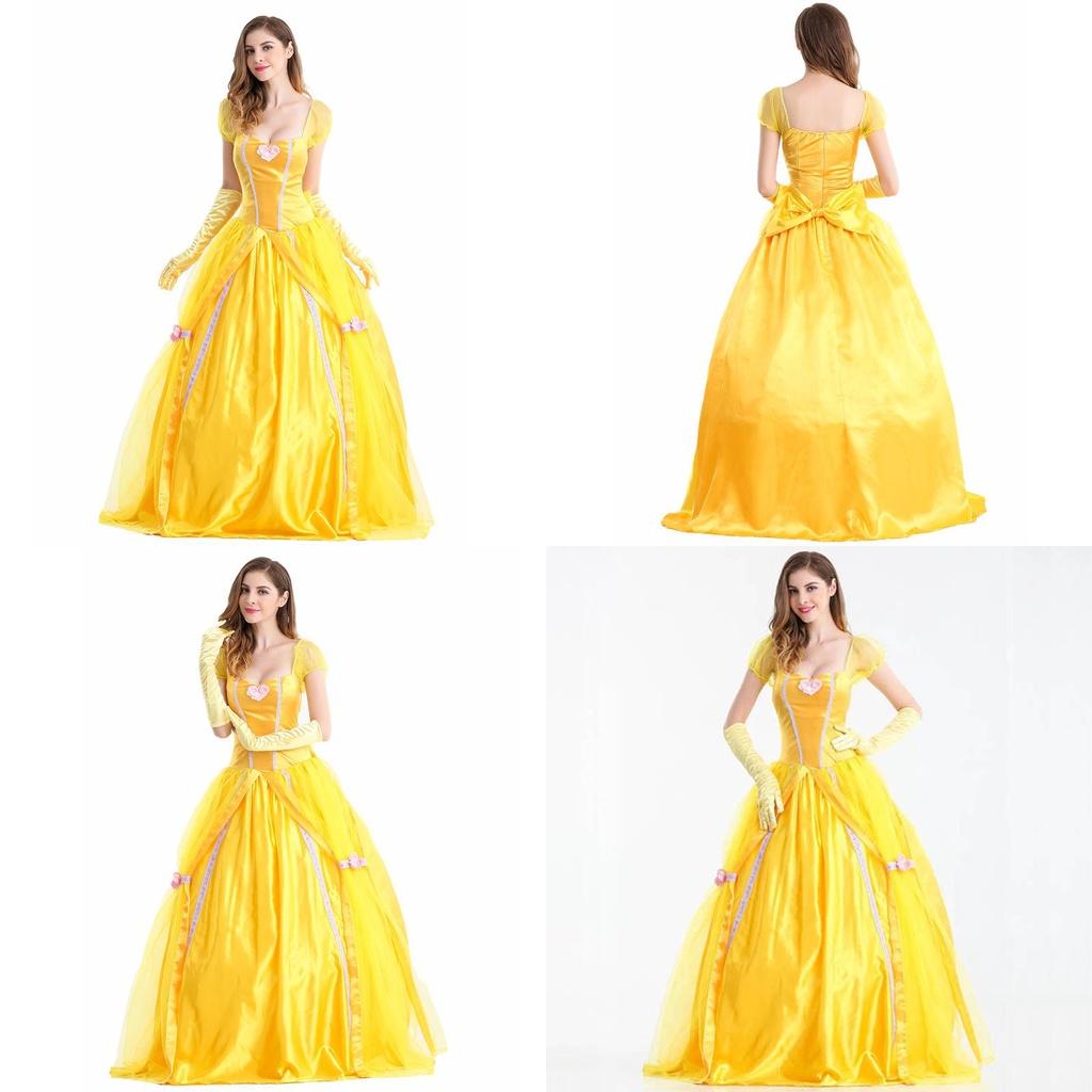 Enchanting Princess Belle Cosplay Fancy Dress For Halloween And Parties