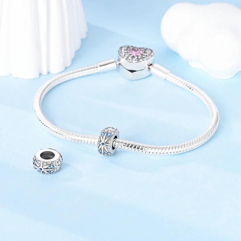 Charm Bead Charms Copper Blue Starlight Rubber Stopper Bead Charms Compatible With Plata Authentic Bracelets Women Jewellery Making Diy Gifts